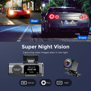 Car Black Box Hd 2 Lens Wifi Gps Dash <strong>Camera</strong> 4k Front <strong>and</strong> Back Inside Dual Channel Dash Cam Night Vision DVR - Product Image 4