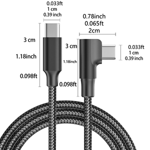 タイプcからタイプcケーブルナイロン編組ゲーミングエルボーデザインゲームプレーヤーiPhonesamsung用携帯電話充電ケーブルを使用 - Product Image 6