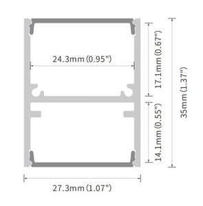 K4-2 LED şerit ışık soğutucu profil alüminyum kanal ekstrüzyon kaldırma yukarı ve aşağı led alüminyum profil - Product Image 5