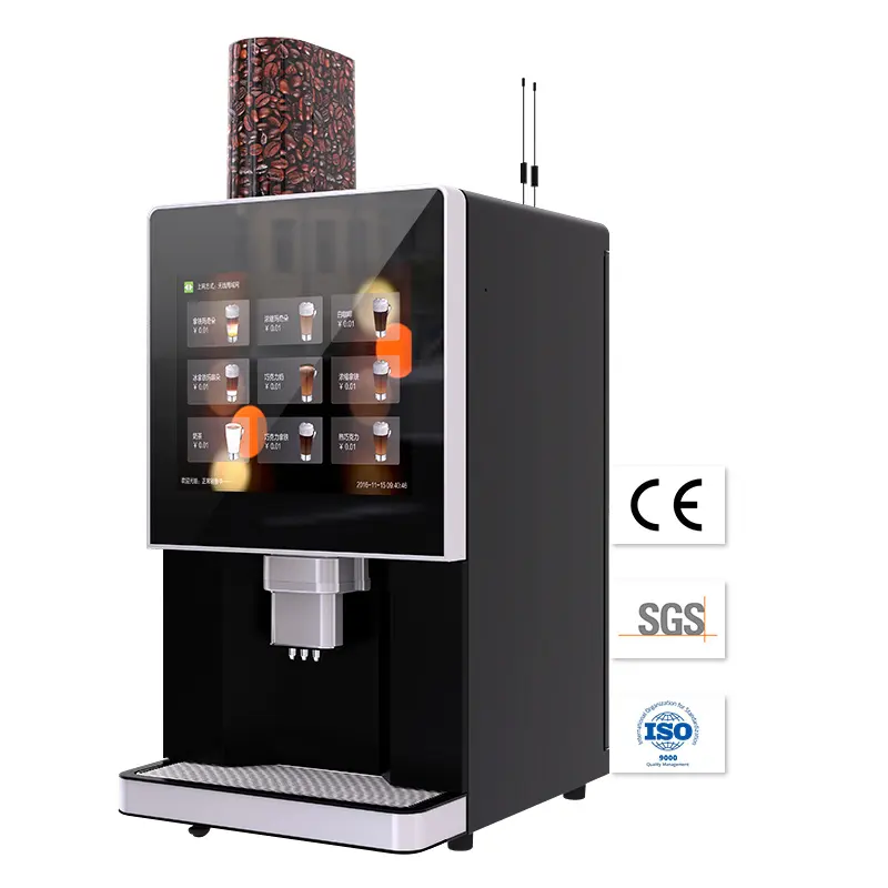 self service commercial fully automatic qr code water pump table top bean to cup tea le307a coffee vending machine made in china