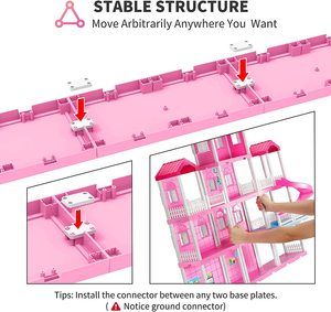 娃娃屋带2个娃娃玩具人物4层10室娃娃屋带配件和家具幼儿游戏室礼品