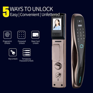 S928MAX อัตโนมัติสมาร์ทล็อค Wifi APP กล้องล็อค Peep Hole คีย์การ์ดลายนิ้วมือรหัสผ่านสมาร์ท Wifi ล็อคประตู - Product Image 6