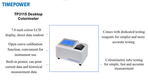 Grande LCD Desktop <span class=keywords><strong>Colorimeter</strong></span> Direct Data Reading Operação Chave Simples para Chroma Detection Surface Water Lab Supplies - Product Image 3