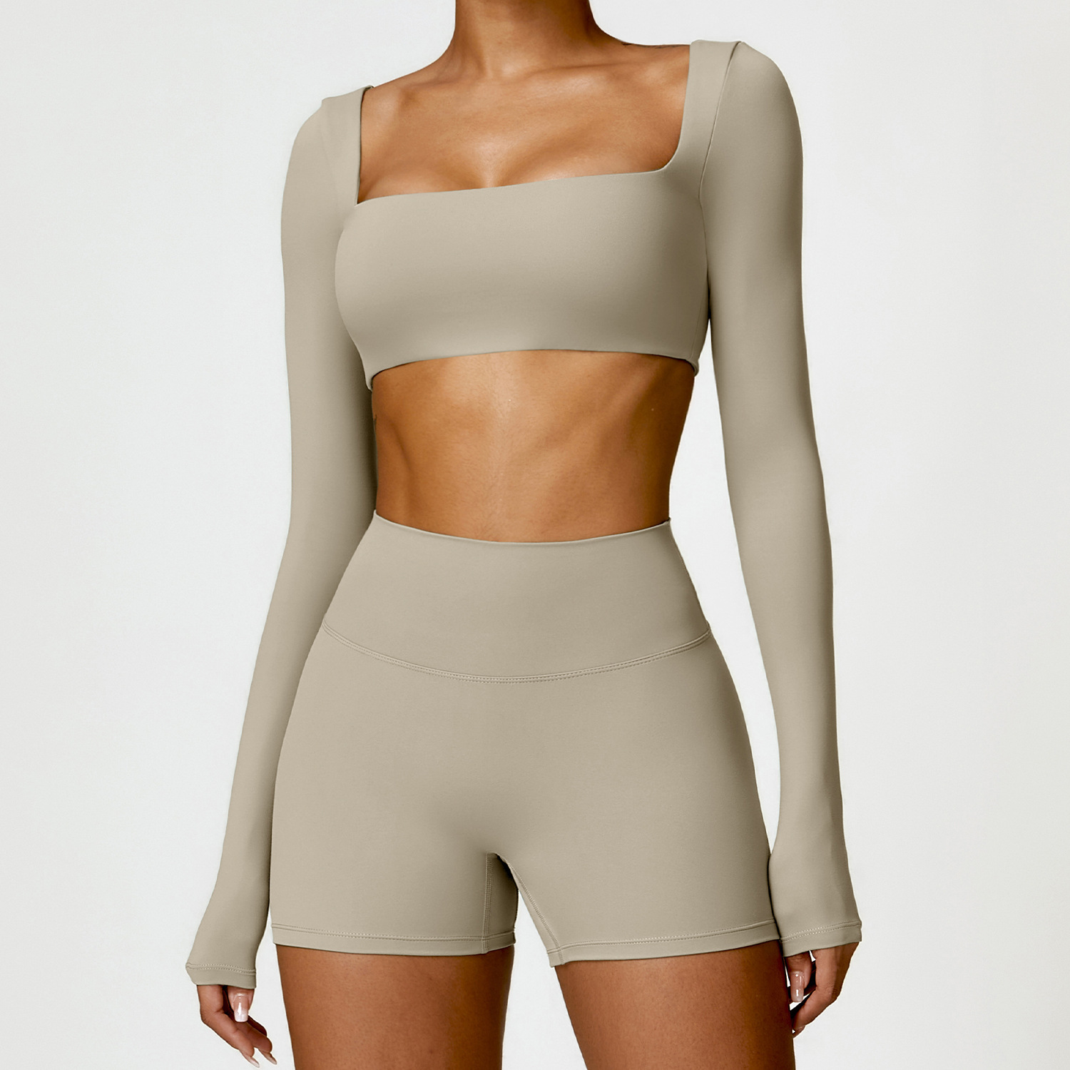 Khaki Short Set