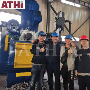 <strong>Small</strong> Shot Blaster Tumble Belt Crawler Type Shot <strong>Blasting</strong> Machine for Bolts Nuts Forging Parts Cleaning