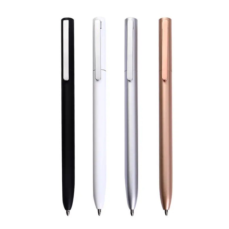 Bolígrafo de Metal con recarga para Xiaomi, rotuladores de Metal de 0,5 MM, tinta negra/azul/roja, rotación suave, llave baja, elegante para negocios