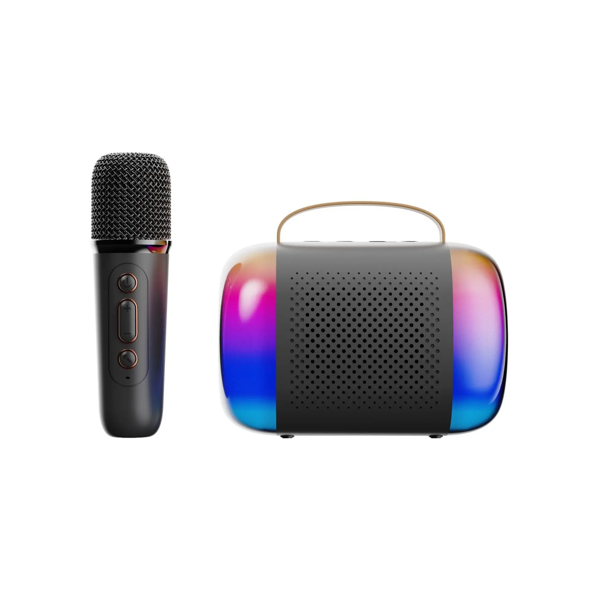 Macchina Karaoke K5 altoparlante Bluetooth portatile con microfono senza fili HD Surround Deep Bass RGB luce per esterni altoparlante Karaoke