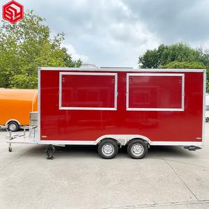 <span class=keywords><strong>2025</strong></span> thiết kế mới di động thực phẩm Xe tải đường phố bánh pizza thức ăn nhanh xe cà phê giỏ hàng trang bị đầy đủ cà phê xe tải di động nhà bếp Trailer - Product Image 2