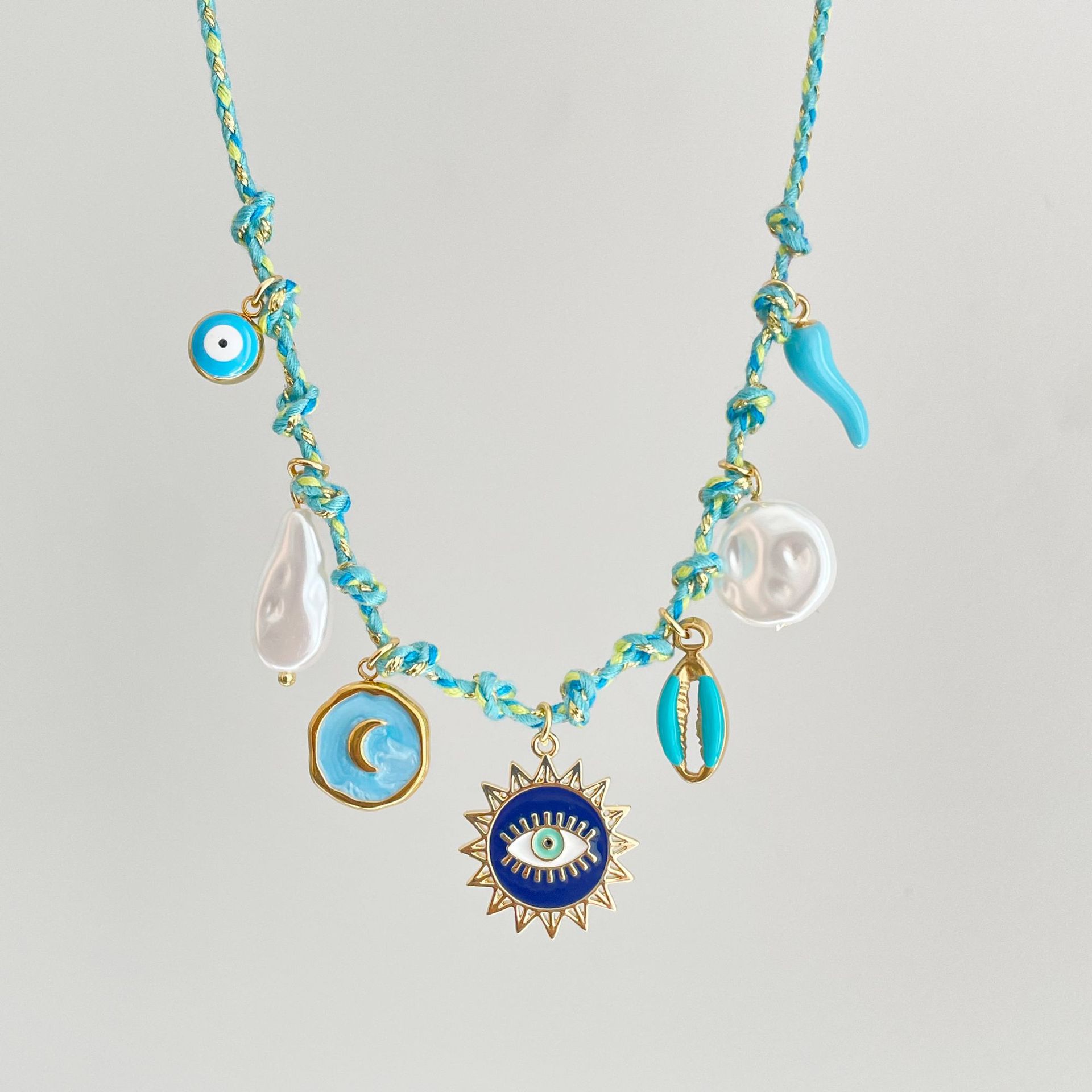 Collana occhio blu (azzurro cielo)