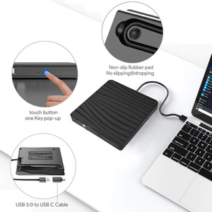 电脑外置DVD播放器dvd rw驱动器写入器燃烧器光学播放器，带usb3.0 type-c，适用于视窗 - Product Image 4