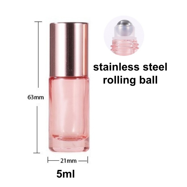 5ml translucent bottle+Glass Rolling Ball