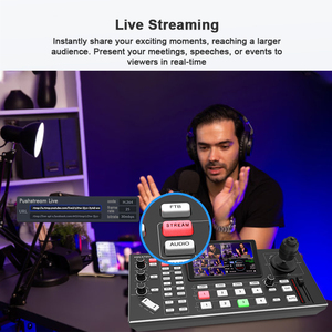 Interruptor mezclador de vídeo de entrada HDMI, transmisión en vivo, cámara PTZ, Control de Joystick, 4 canales, transmisión PTZ y teclado de Control de imagen - Product Image 5
