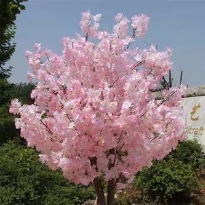 特注人工桜の木結婚式の装飾大きなサイズ人工植物フェイクシルクピンク桜の木ウィッシングツリー - Product Image 5