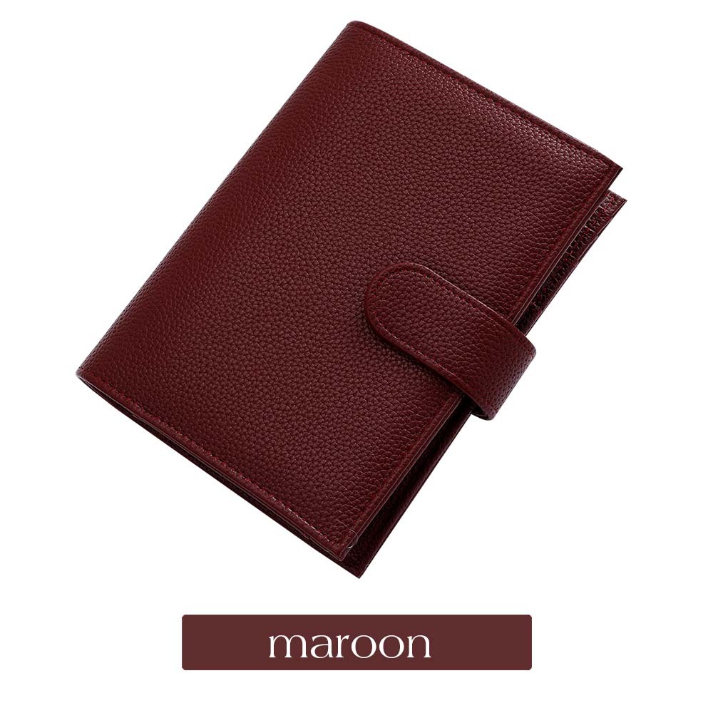 Maroon with Gold Rings