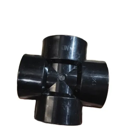 Upvc gris adhésif plat tridimensionnel à quatre voies tuyau industriel en plastique résistant aux acides et aux alcalis diamètre variable à quatre voies