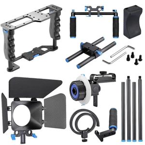 DSLR 4 in1リグキットカメラケージショルダーマウントマットボックス5D 6D 7D 60D 70D 5DII 5DIIIカメラビデオカムコーダーのフォローフォーカス - Product Image 6