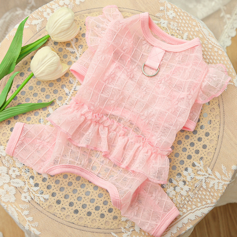 489 Pantalon jupe rose à quatre pattes