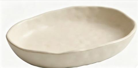 Beige 6.6'' Plato hondo