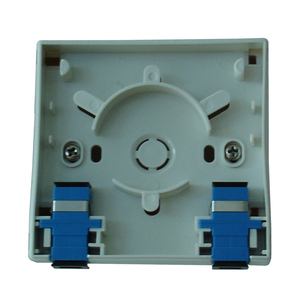 Material ABS Mini FTTH Caja de terminales Placa frontal de fibra óptica de 2 núcleos Caja de superficie de enchufe de pared óptica de tamaño 86 - Product Image 4