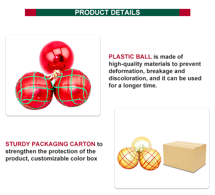 2020 Christmas ornaments wholesale Christmas tree ornaments used to decorate plastic hanging Christmas balls