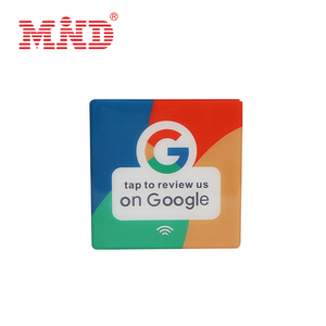 Individuelles Epoxyd Social Medial Google Überprüfung NFC RFID-Karte QR-Code 13.56 MHz Tag Überprüfung Unternehmensschild - Product Image 4