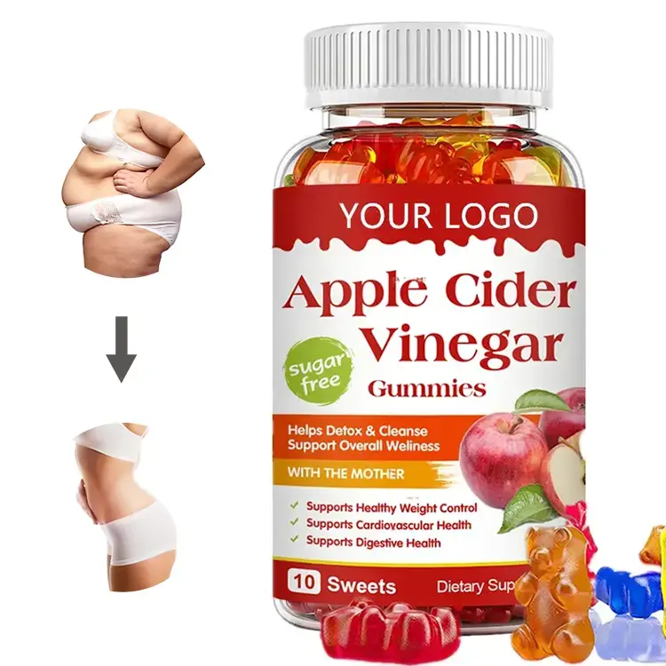 Private Label Apple Cider Vinegar Capsule Gummies ACV Gummy with the Mother for Immune Support Energy Boost Gut Health