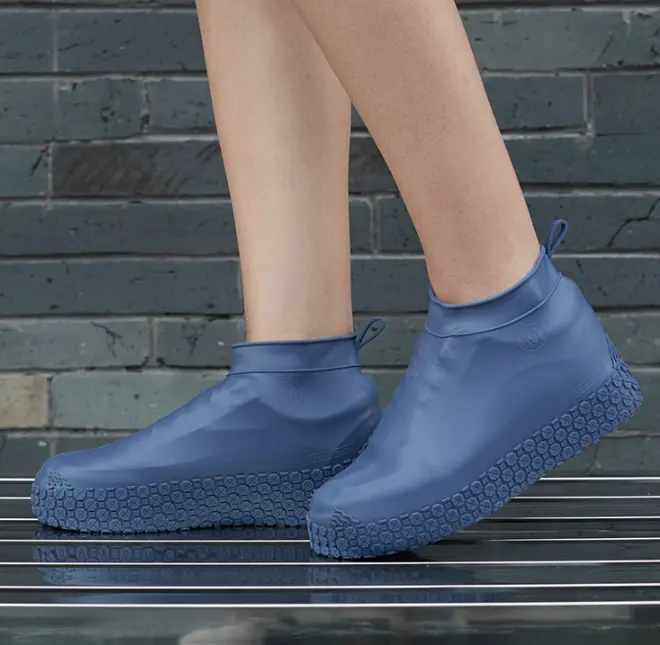 Zapatos de lluvia protectores de plástico TPE, antideslizantes, reutilizables, de goma, impermeables, de silicona