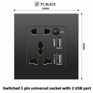 英国13A灯开关单插座家用电器USB快速充电type-c电源通用插座墙壁开关插座 - Product Image 6