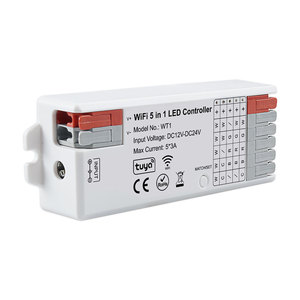 WT-1 5CH RGB RGBW CCT диммер 5 в 1 синий зуб светодиодный контроллер световой полосы 12-24VDC постоянное напряжение светодиодный Wi-Fi контроллер для освещения - Product Image 4