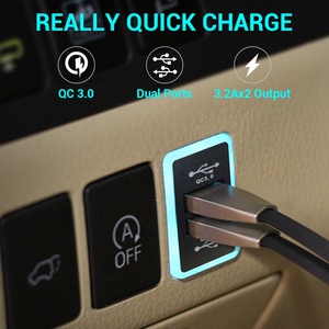 MICTUNING çift USB bağlantı noktası 6.4 12-24 V 3.0 hızlı araba şarjı ile LED ışık değiştirme Toyota arabalar için - Product Image 2