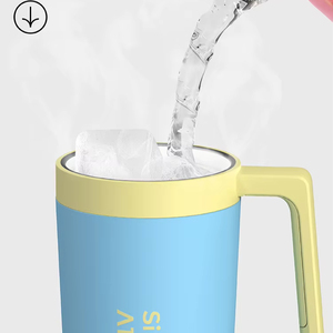 40 <strong>OZ</strong> Insulated Stainless Steel Tumbler with Handle and Straw Vacuum Metal Cup with Fruit Diffuser - Product Image 4