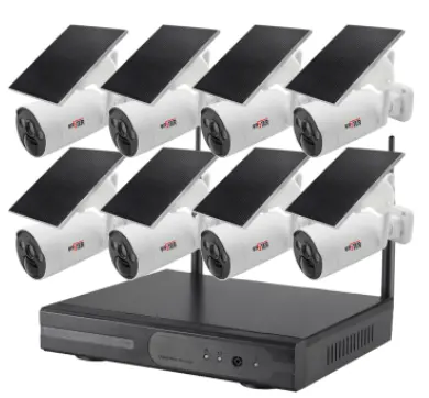 ENSTER nouveau kit de caméras de sécurité à panneau solaire extérieur 8 canaux 3MP