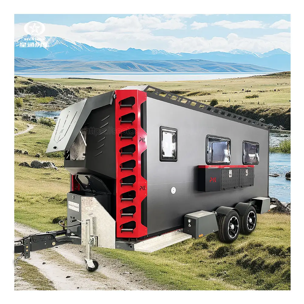 Remolque de Camper de aluminio multifuncional de alta calidad campistas todoterreno y Camper de camión de expedición RVS