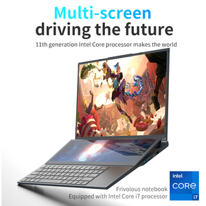 2023 nuevo PC portátil 16 + 14 pulgadas pantalla táctil doble Intel Core i9 10th Gen Business Gaming ordenador portátil de doble pantalla - Product Image 2