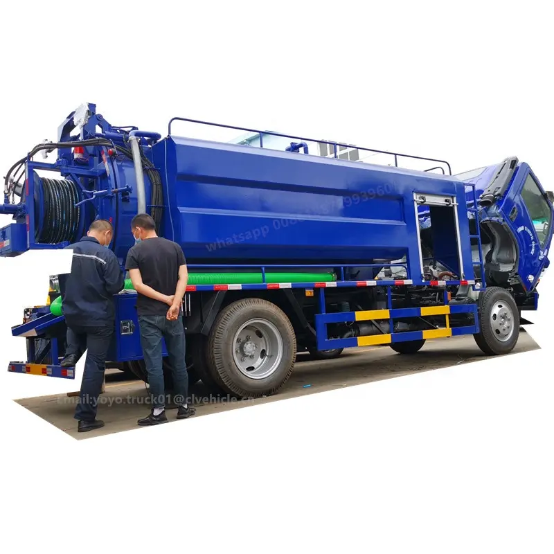 5000L de vacío de la bomba de drenaje camión limpio camión de succión de aguas residuales para la venta