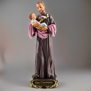 Factory Wholesale Catholic Religious Statues Resin Christian Thing to Sell Religious Statues of 29.5cmH <strong>San</strong> Cayetano