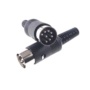 262 derece 8 Pin DIN erkek fiş başlığı tel lehim Up dairesel itme-çekme güç konnektörü işlenmiş İletişim kablosu montaj - Product Image 1