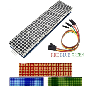 MAX7219 modulo a matrice di punti per microcontrollore 4 In un Display con linea 5P rosso verde blu