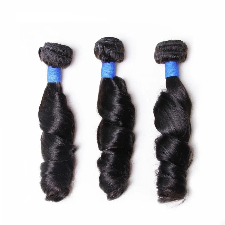 Aisi-cinta de doble onda suelta para mujeres negras, cinta de cabello humano indio de onda blanca superestirada, asequible, paquete de extensión