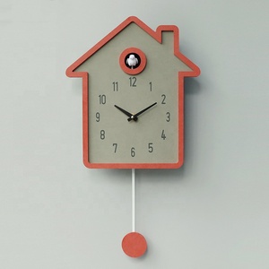 Đồng Hồ Cúc Cu Bắc Âu Đơn Giản Nhà Sáng Tạo Hình Dạng Đồng Hồ Treo Tường Hàng Giờ Với Con Lắc - Product Image 5