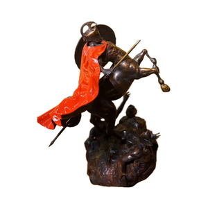 Tượng điêu khắc bằng đồng đúc thủ công theo thiết kế nghệ sĩ, hình chiến binh Hy Lạp, hiệp sĩ, nhân vật Kamen Rider châu Âu, ngựa, nghệ thuật kim loại - Product Image 5