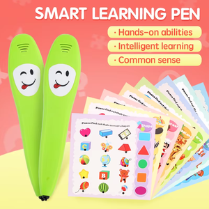 Penna di apprendimento intelligente inglese intelligente penna di apprendimento del suono illuminante Puzzle carta di apprendimento giocattoli di educazione precoce - Product Image 6