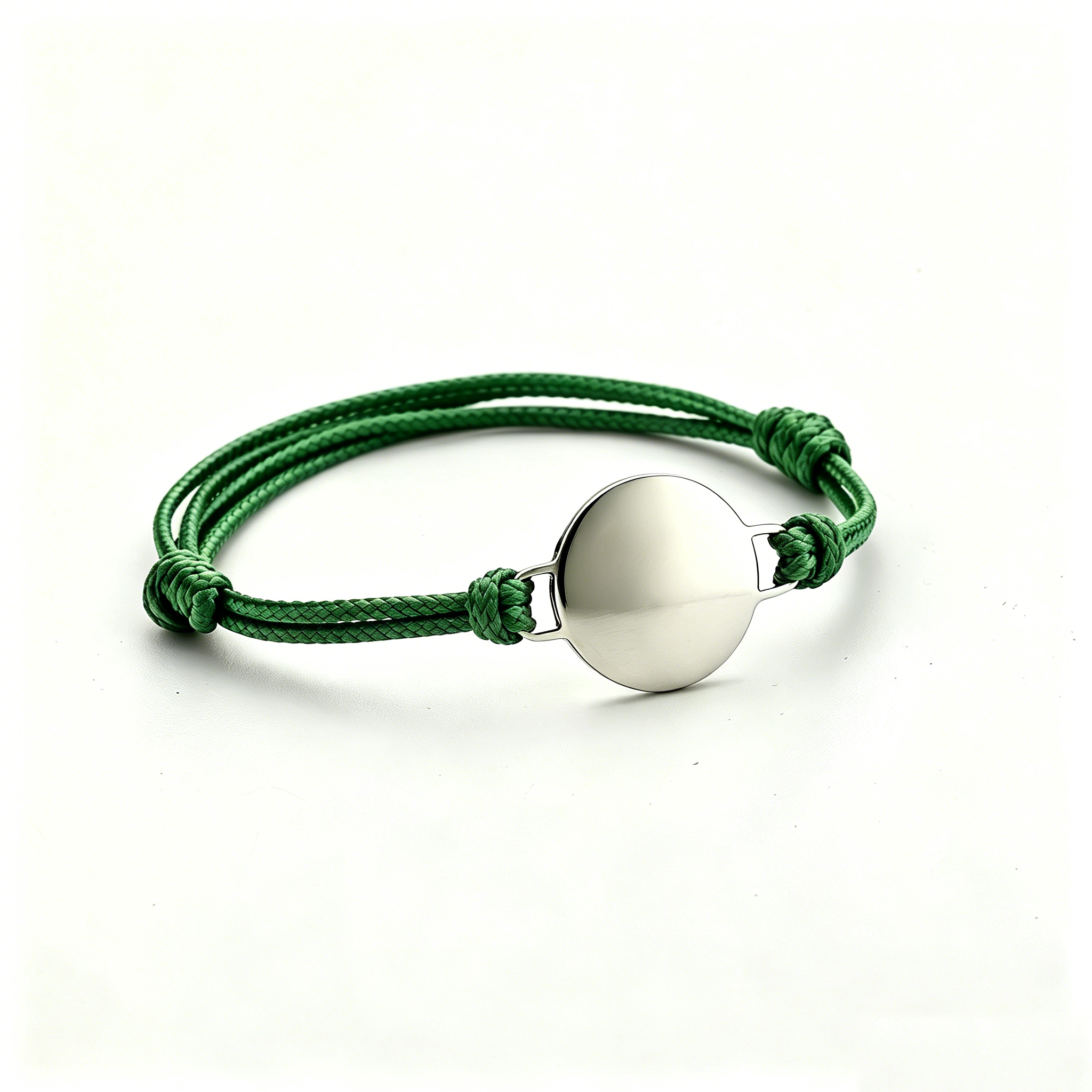 Green Cord+Silver Charm