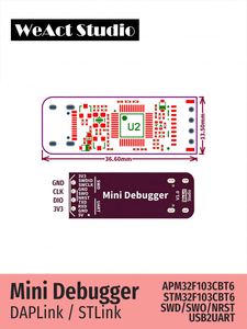 Weact STLink DAP Link ARM debugger TYPE-<strong>C</strong> microcontroller <strong>programming</strong> STM32F103CBT6 - Product Image 3