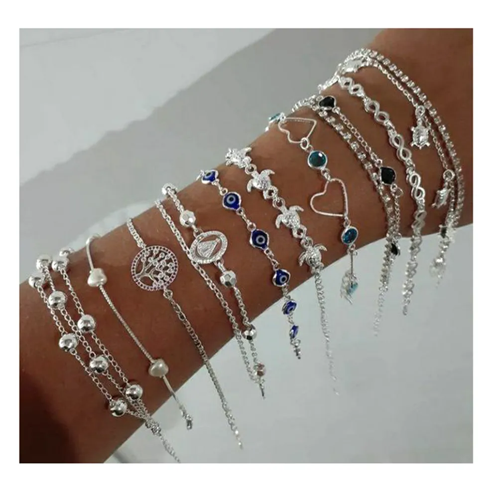 Lotti di gioielli all'ingrosso braccialetto di gioielli in argento Sterling 925 bracciali in argento Sterling 925 bracciale di moda con gioielli in zircone