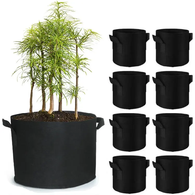 Fabric pot plant grow bag tree planting bag cultivation breathable planter grow bag for garden