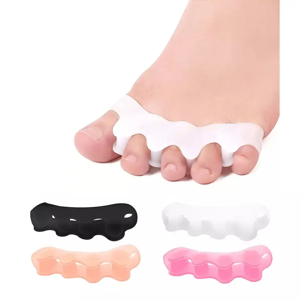 Correcteur d'oignon Hallux Valgus en Silicone souple de taille universelle, entretoises flexibles pour orteils qui se chevauchent