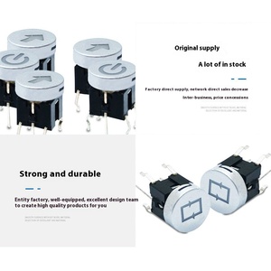 Selbst rück stellende Drucktasten schalter im Großhandel mit LED-Licht, 9,2mm ABS DC12V-Schalter mit 6 Stiften für kleine Elektro geräte - Product Image 6