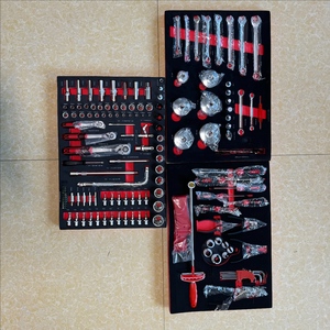 Chất Lượng Cao 158 Pcs Tự Động Sửa Chữa Công Cụ Thiết Lập 1/4 1/2 Hexagon Ổ Cắm <span class=keywords><strong>Spark</strong></span> Plug Ratchet Cờ Lê Công Cụ Xe Đẩy Tủ Tay OEM - Product Image 3