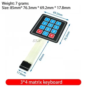 1*2 3 4 5 Tasten knopf Membran schalter 3*4 4 X5 Matrix Array Tastatur 1 X6 Tastatur mit LED-Bedienfeld Pad DIY Kit für Arduino